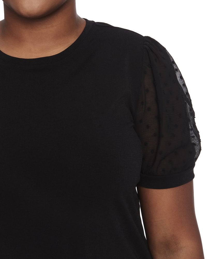 Front of plus size Sophia Puff Sleeve Knit Top by CeCe | Dia&Co | dia_product_style_image_id:169800